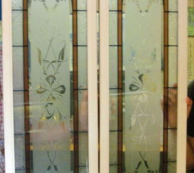 q reusing deco glass panels in hollow core of interior door, doors, repurposing upcycling, wall decor, glass panels are 10 wide