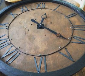 repurposed tabletop to wall clock, painted furniture, repurposing upcycling, wall decor