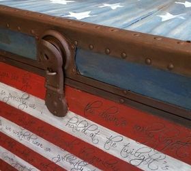 the star spangled banner trunk, how to, painted furniture, patriotic decor ideas, repurposing upcycling