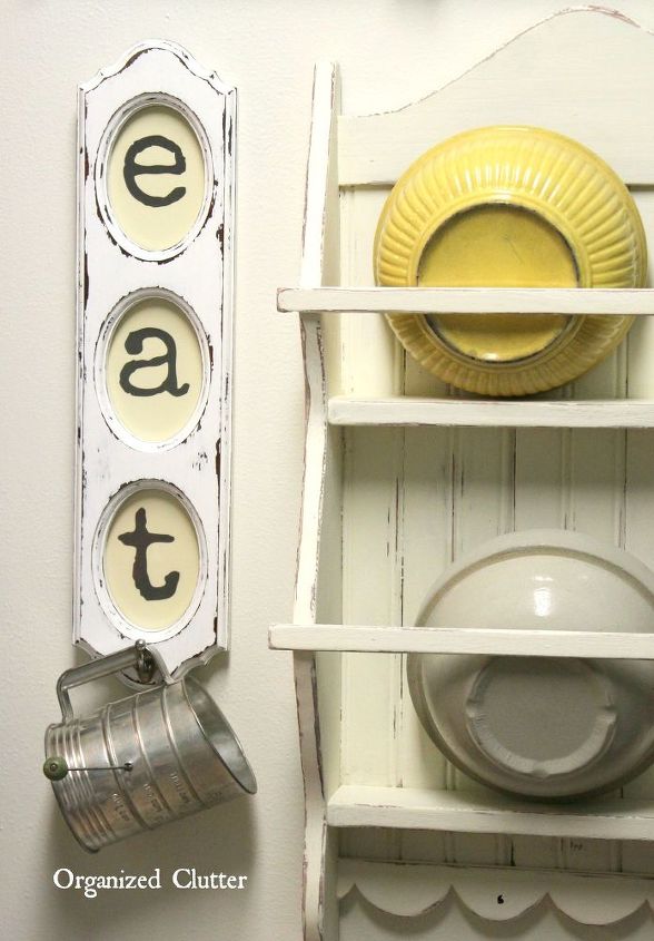 repurposed frame to easy eatsign, chalk paint, crafts, repurposing upcycling, wall decor