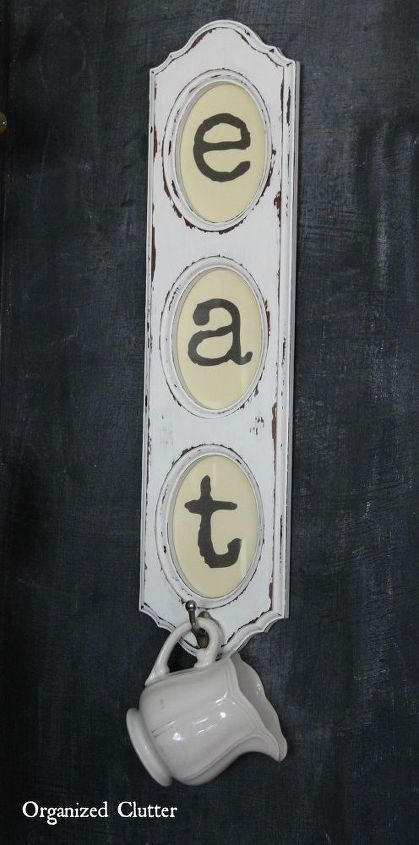 repurposed frame to easy eatsign, chalk paint, crafts, repurposing upcycling, wall decor
