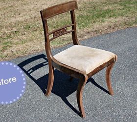 thrift shop chair makeover, painted furniture, repurposing upcycling, reupholster