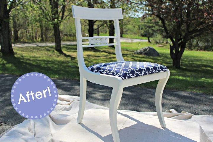 thrift shop chair makeover, painted furniture, repurposing upcycling, reupholster