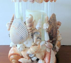 seashell hurricane votive diy, crafts, how to, repurposing upcycling