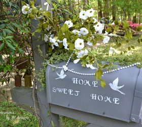 home sweet home decorated mailbox, crafts, curb appeal