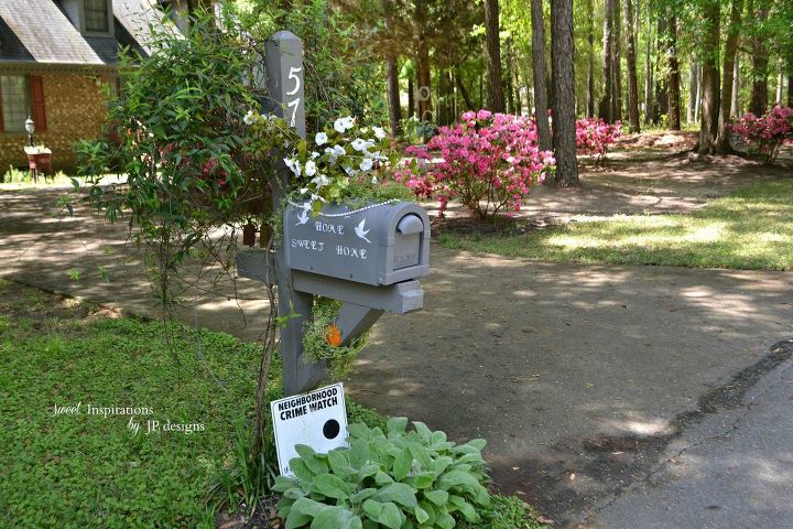 home sweet home decorated mailbox, crafts, curb appeal