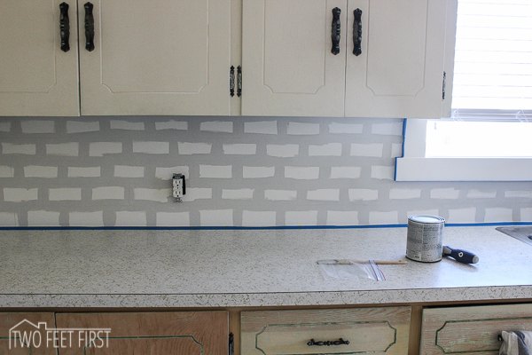 diy cheap subway tile backsplash