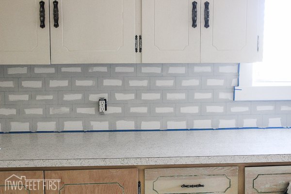 diy cheap subway tile backsplash