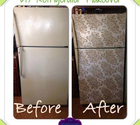 easy affordable refrigerator makeover, appliances, how to