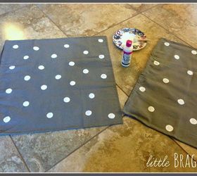 cute diy polka dot outdoor pillows, crafts, how to, outdoor furniture, outdoor living, reupholster