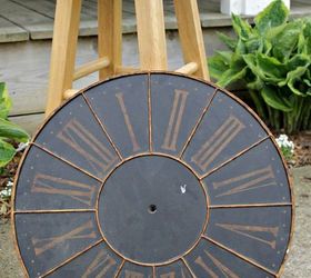 clock side table, painted furniture, repurposing upcycling