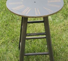 clock side table, painted furniture, repurposing upcycling