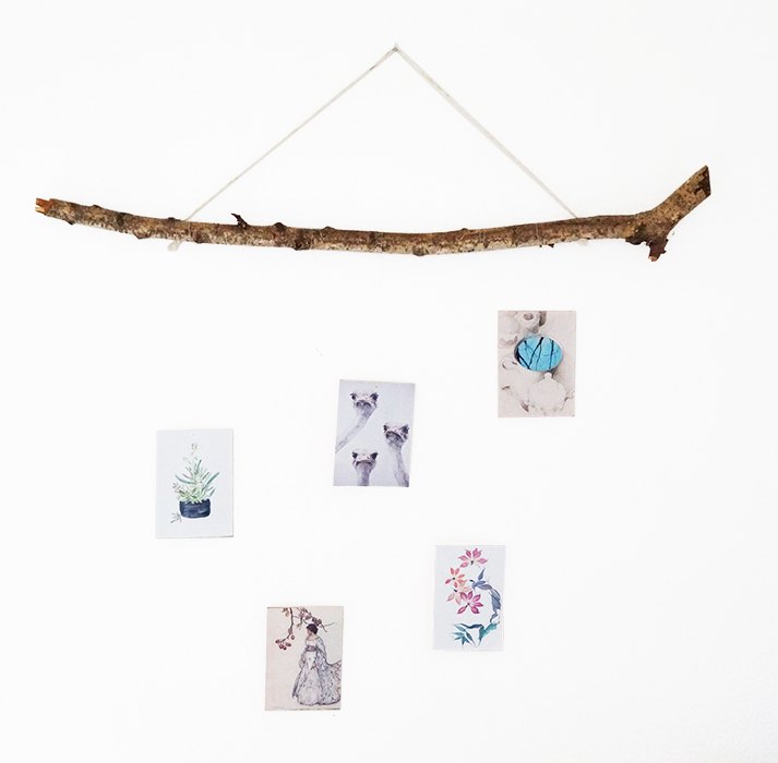 tree branch photo wall gallery, crafts, repurposing upcycling, wall decor