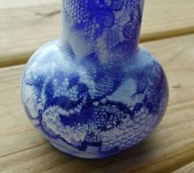 lacey blue vase, crafts, how to