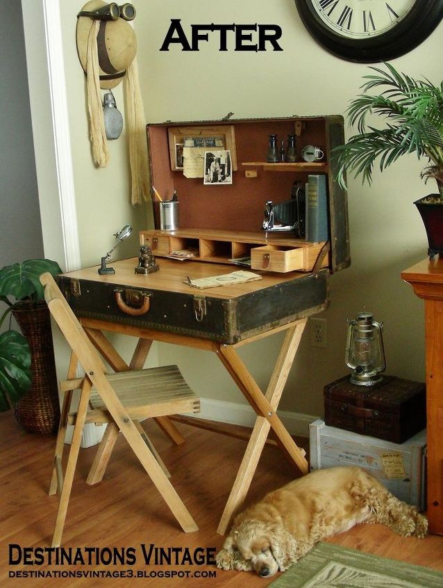 How to Make a Suitcase Desk From a Wardrobe Trunk DIY