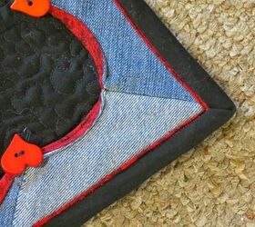 new techniques for quilt from repurposed jeans, crafts, how to, repurposing upcycling, wall decor