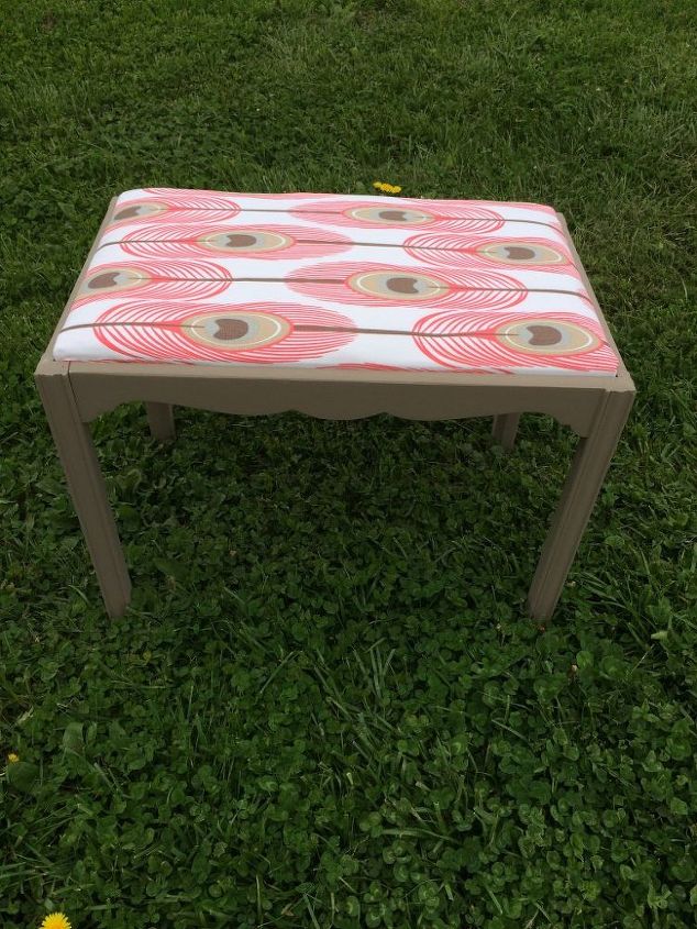 quick easy upholstered bench, painted furniture, reupholster