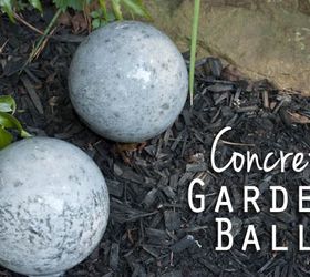 concrete garden balls, concrete masonry, gardening, how to