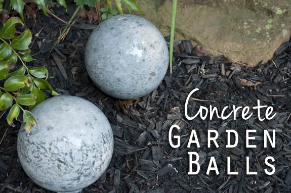bolas de jardim de concreto