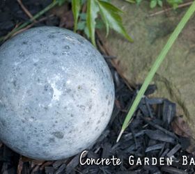 concrete garden balls, concrete masonry, gardening, how to