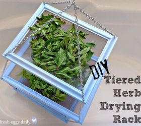 turn old picture frames into an herb drying rack, repurposing upcycling