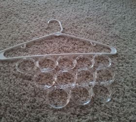 Scarf Holder Made from Hanger and Shower Curtain Rings Hometalk