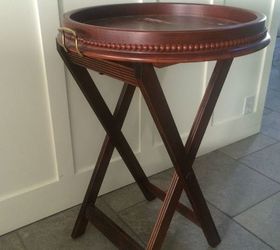refinished tray table, chalk paint, painted furniture