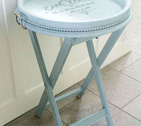 refinished tray table, chalk paint, painted furniture