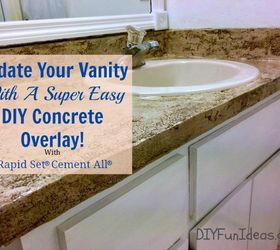Super Easy Concrete Overlay Vanity Makeover Hometalk