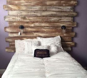 turned fence boards into a shabby chic headboard, bedroom ideas, fences, painted furniture, repurposing upcycling, shabby chic