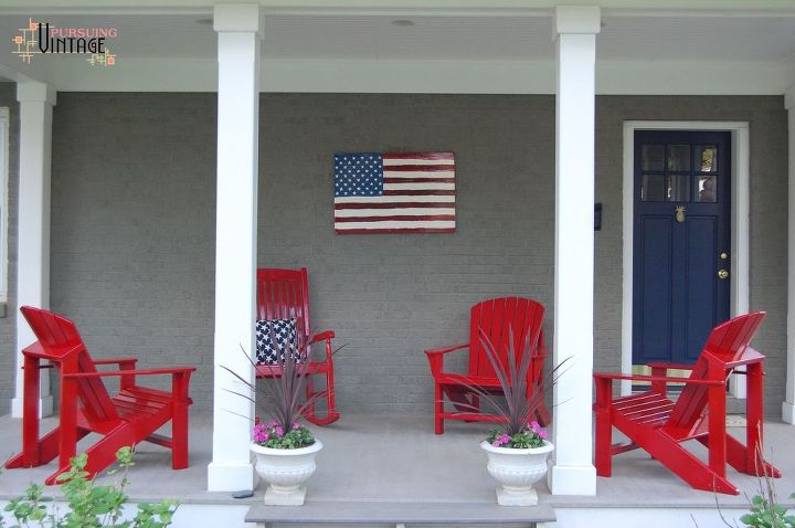 patriotic porch makeover, outdoor living, patriotic decor ideas, porches, seasonal holiday decor