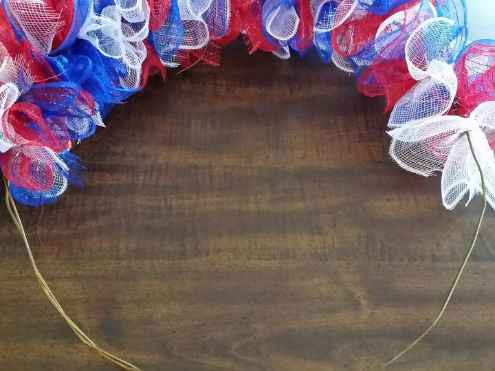 patriotic wreath hack, crafts, how to, patriotic decor ideas, repurposing upcycling, seasonal holiday decor, wreaths