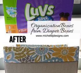 from diaper box to stylish storage, organizing, repurposing upcycling, storage ideas