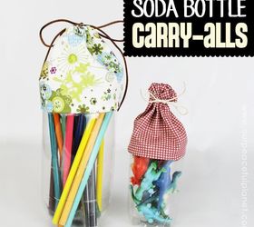 soda bottle carry alls, crafts, how to, repurposing upcycling