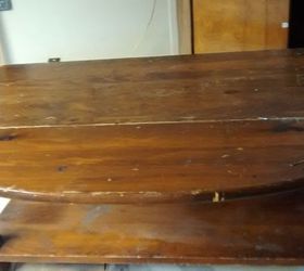 q how to remove old wax and stain from wood, cleaning tips, how to, painted furniture, repurposing upcycling, Adorable drop leaf coffee table that I agreed to strip and refinish