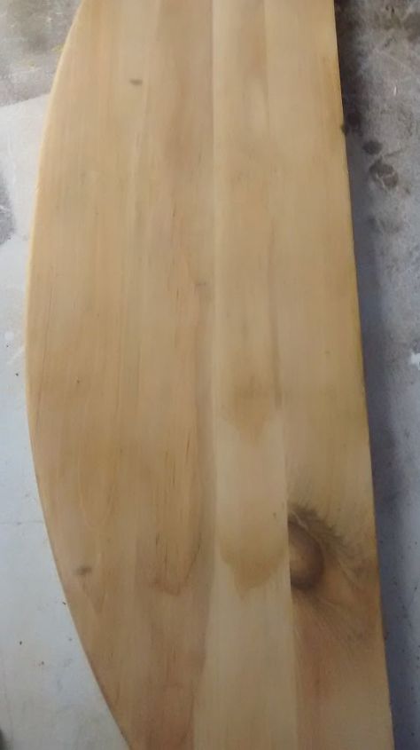 q how to remove old wax and stain from wood, cleaning tips, how to, painted furniture, repurposing upcycling, Taken after sanding and chemical strip The wood is blotchy