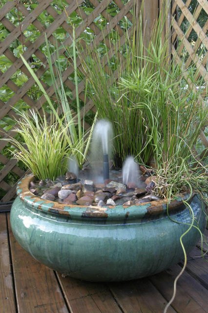 q instructions for container water garden, gardening, ponds water features, Saw this photo when reading the above article unfortunately no instructions