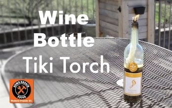 Cómo construir una antorcha Tiki de botella de vino de bricolaje