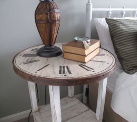 clock table from a flea market find, diy, how to, painted furniture, repurposing upcycling