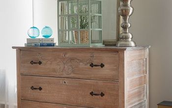 Whitewashed Pine Dresser & Chair