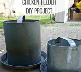 chicken feeder diy project, homesteading, repurposing upcycling