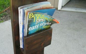  Mesa de sucata de madeira com porta-revistas
