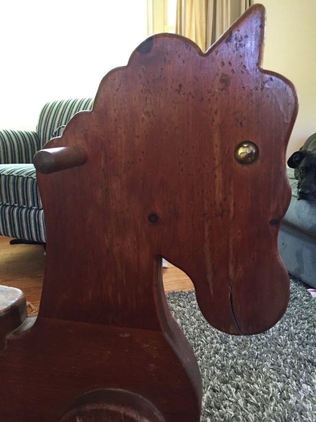 q old rocking horse id, painted furniture, repurposing upcycling
