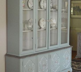 vintage bassett china cabinet gets a new life, painted furniture, repurposing upcycling
