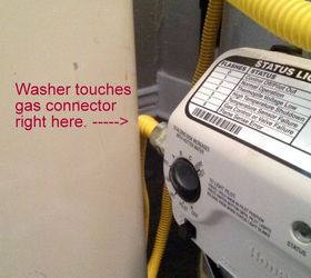hot water heater too close to washer