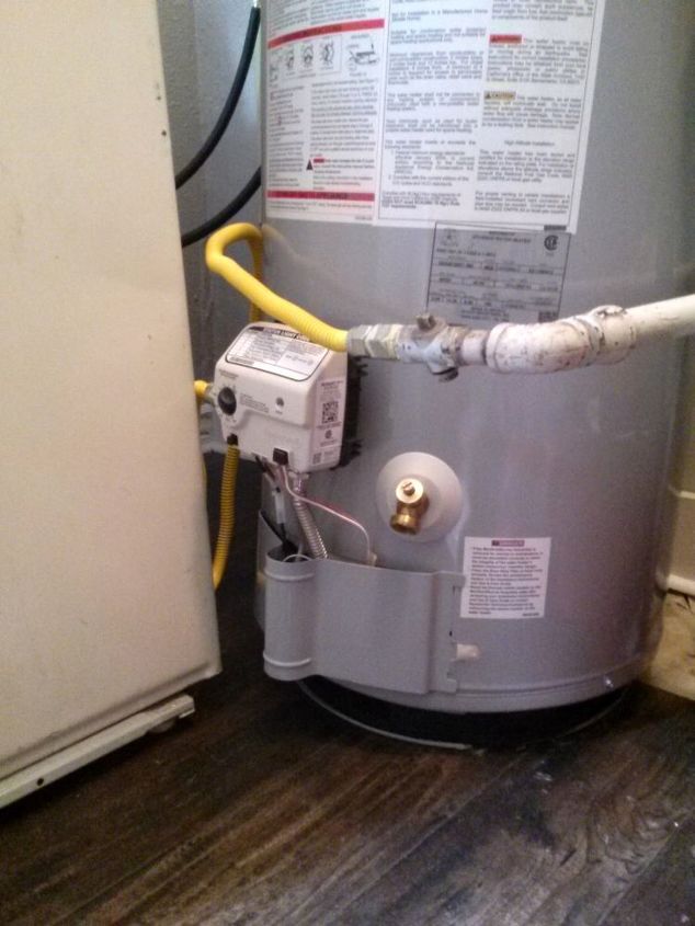 hot water heater too close to washer