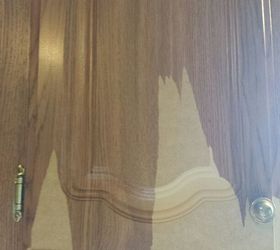 How To Paint Peeling Paper Covered Cabinets Hometalk