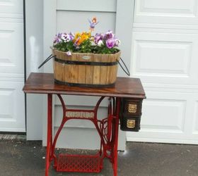 upcycled old singer sewing machine