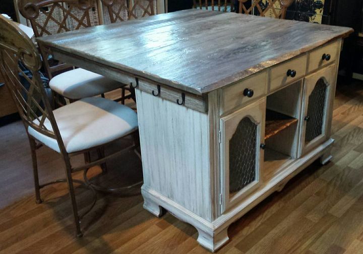 from buffet to rustic kitchen island, kitchen design, kitchen island, painted furniture, repurposing upcycling, rustic furniture