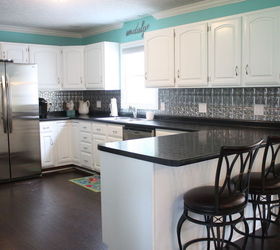 before and after kitchen reveal wow, home improvement, kitchen backsplash, kitchen cabinets, kitchen design, painting